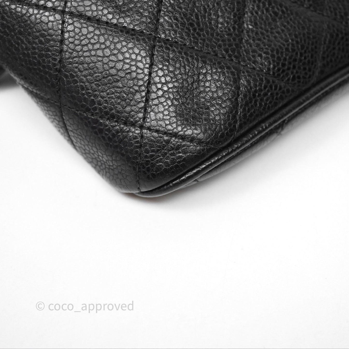Chanel Vintage Belt Bag Black Caviar 24K Gold Hardware