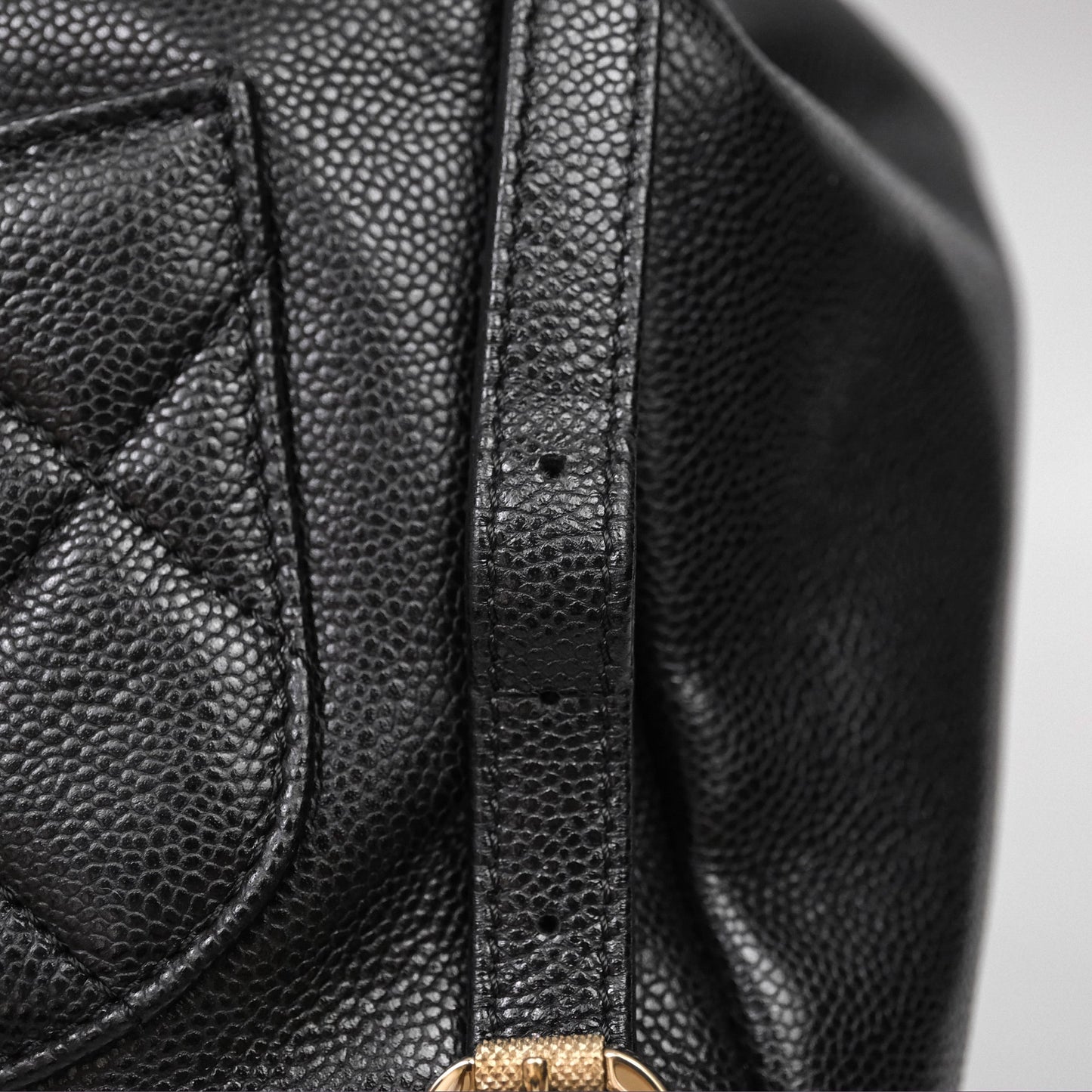 Chanel Quilted Business Affinity Backpack Black Caviar Gold Hardware