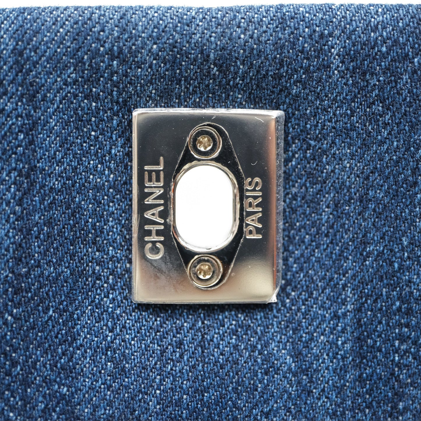 Chanel Medium Quilted Coco Handle Flap Denim Silver Hardware