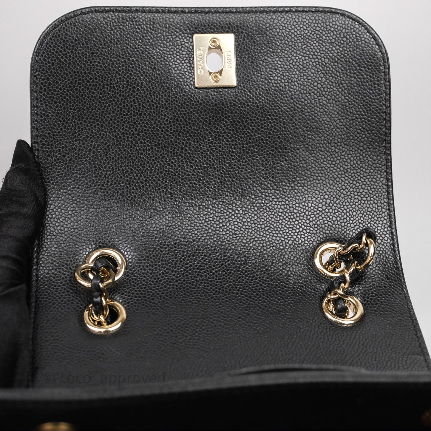 Chanel Quilted Business Affinity Backpack Black Caviar Gold Hardware