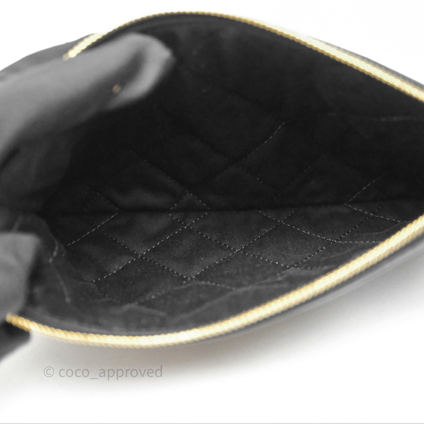 Chanel 22 Small Black Shiny Caviar Aged Gold Hardware