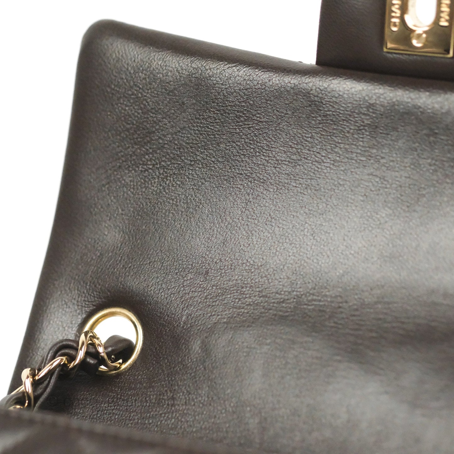 Chanel Quilted Mini Rectangular Flap Chocolate Brown Lambskin Gold Hardware