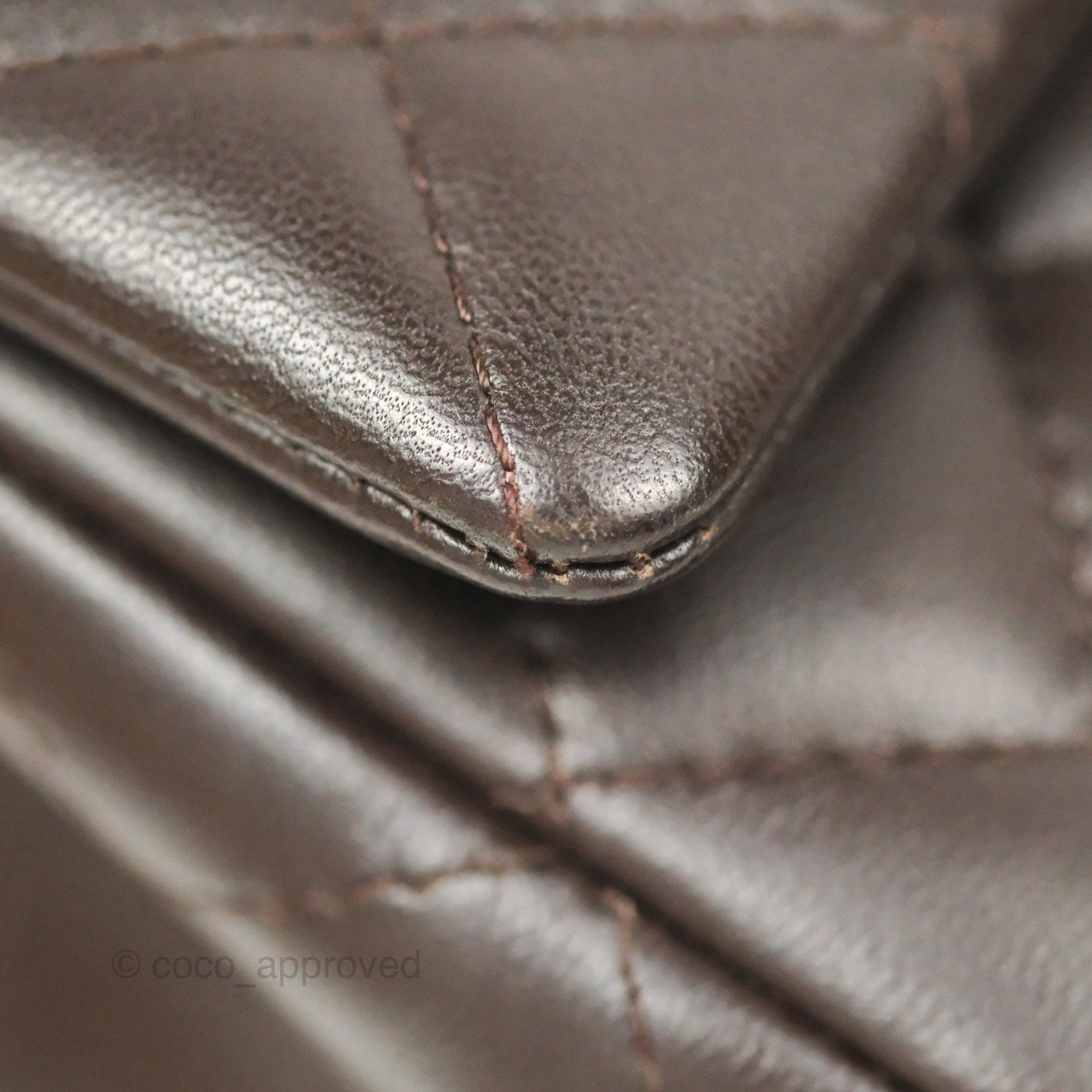 Chanel Quilted Mini Rectangular Flap Chocolate Brown Lambskin Gold Hardware