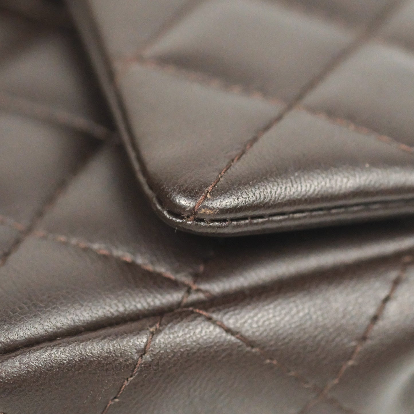 Chanel Quilted Mini Rectangular Flap Chocolate Brown Lambskin Gold Hardware