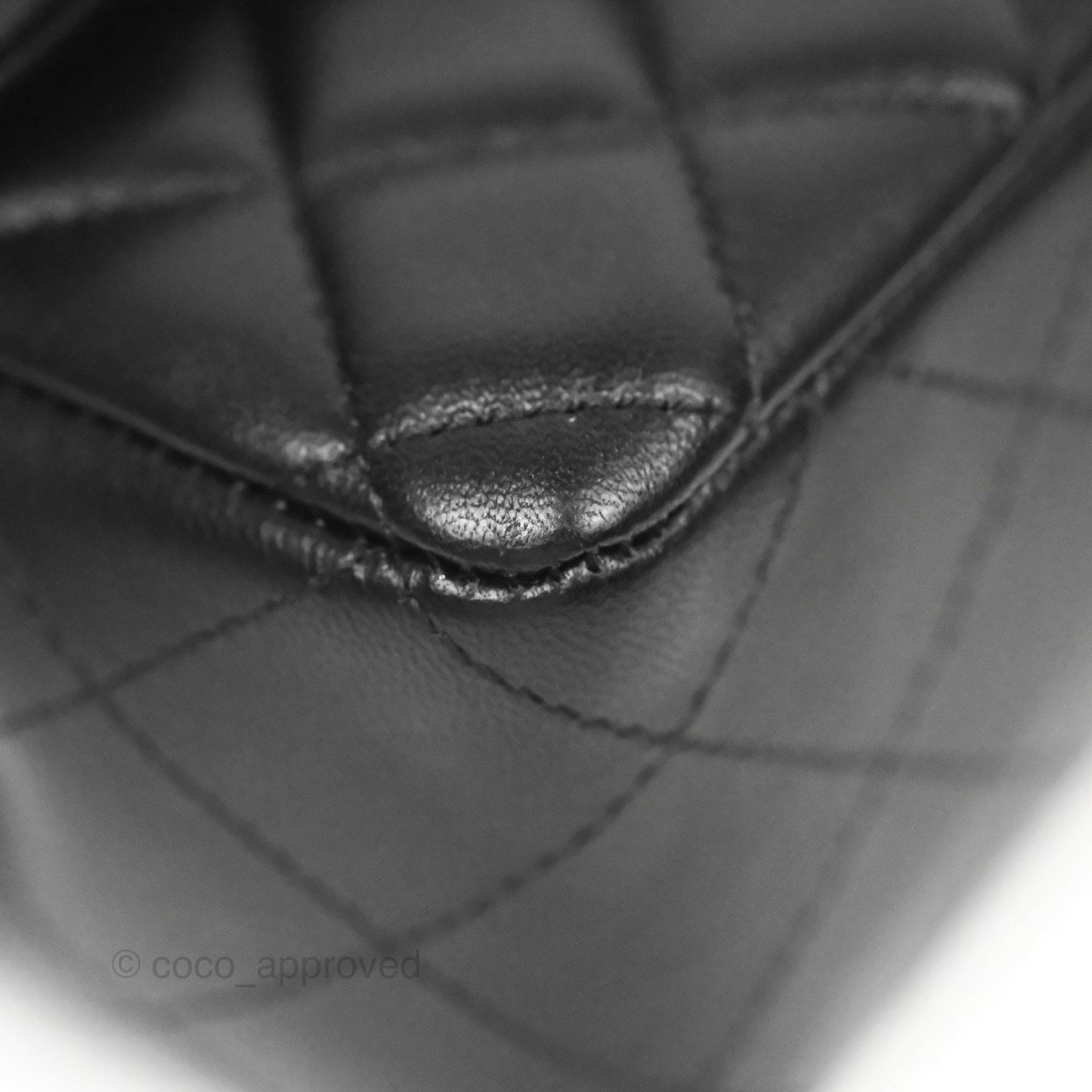 Chanel Quilted Mini Rectangular Flap Black Lambskin Gold Hardware