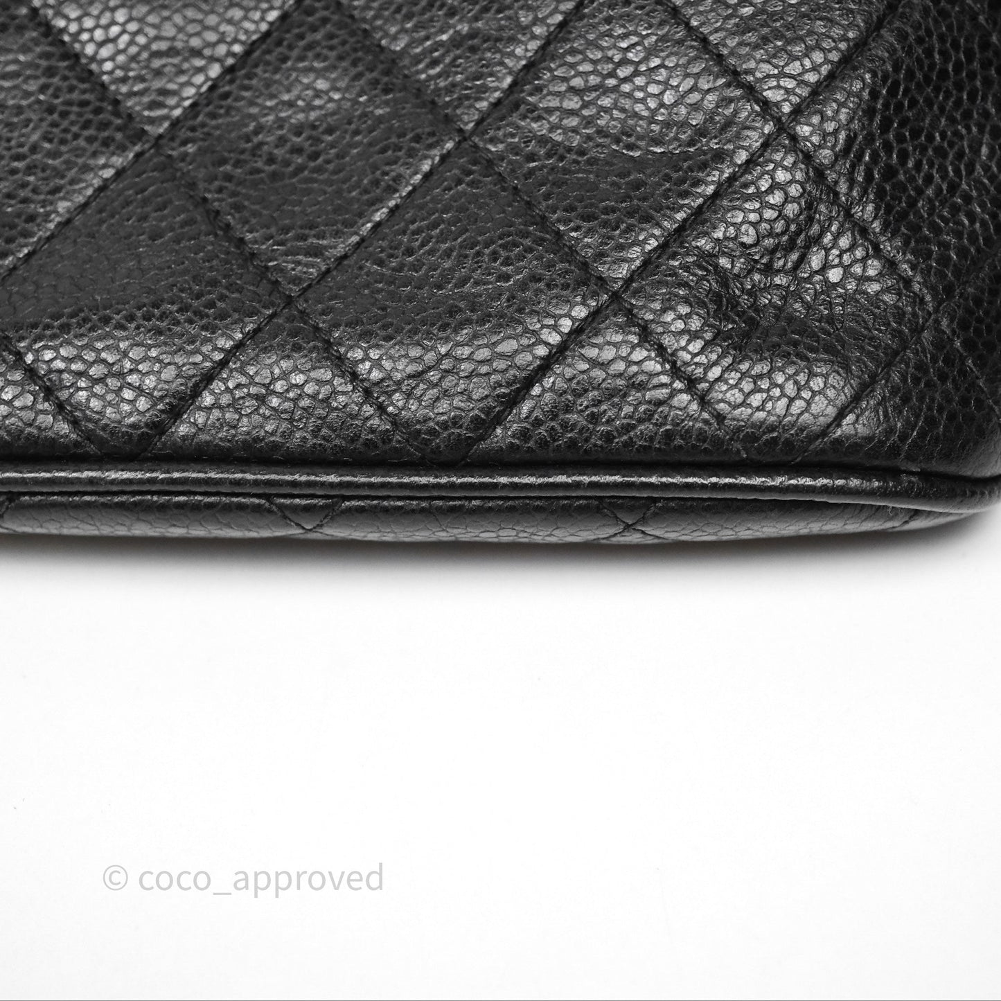 Chanel Vintage Belt Bag Black Caviar 24K Gold Hardware