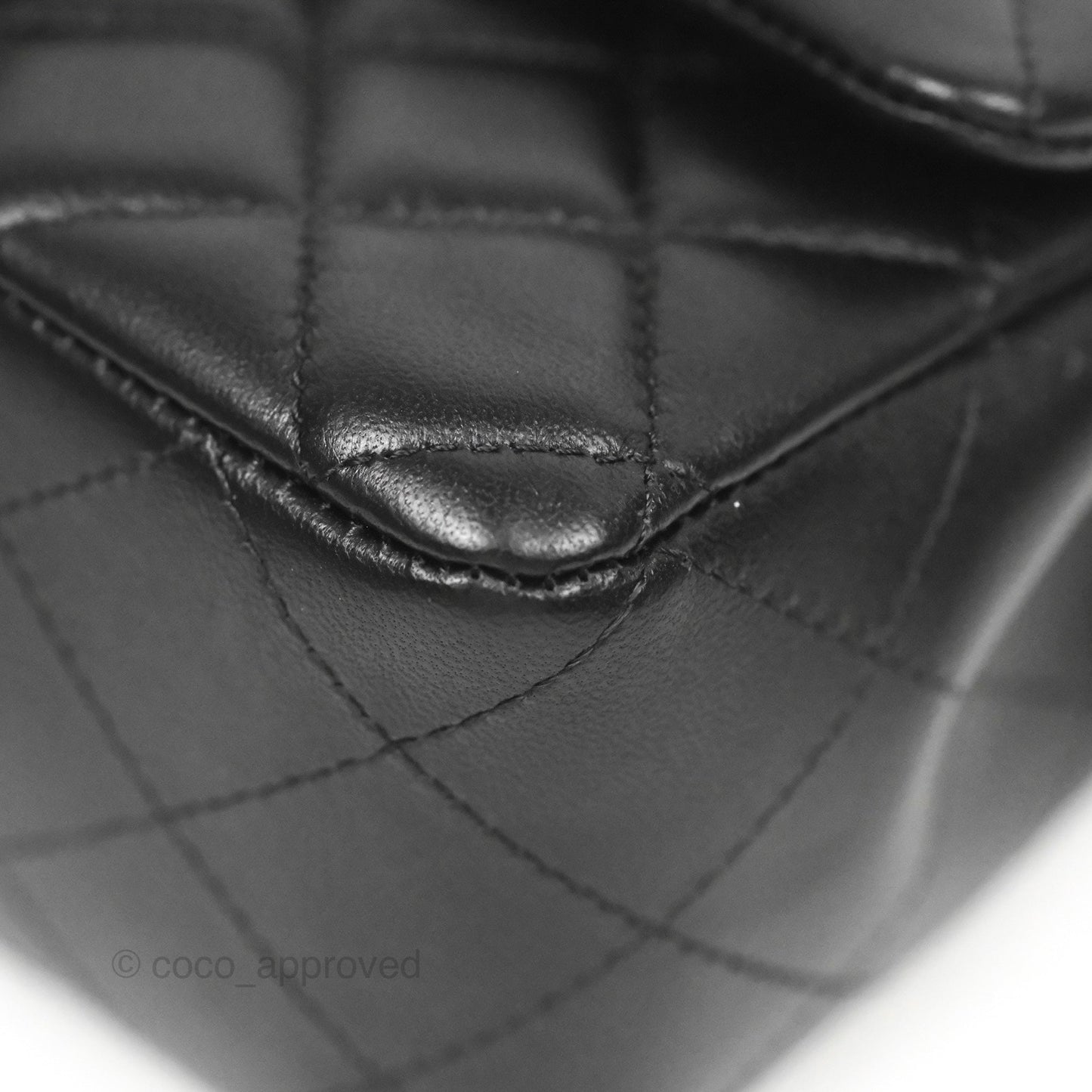 Chanel Quilted Mini Rectangular Flap Black Lambskin Gold Hardware
