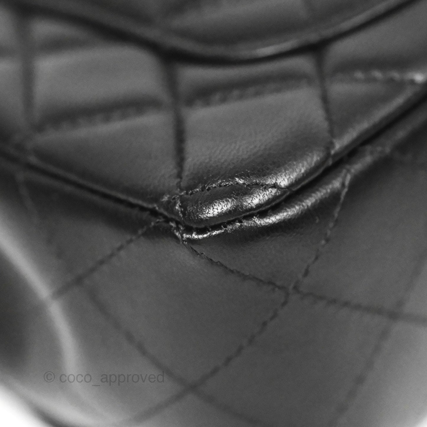 Chanel Quilted Mini Rectangular Flap Black Lambskin Gold Hardware