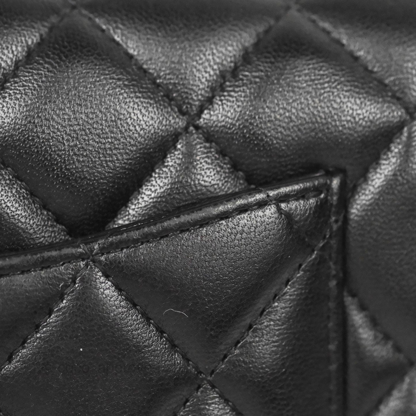 Chanel Quilted Mini Rectangular Flap Black Lambskin Gold Hardware