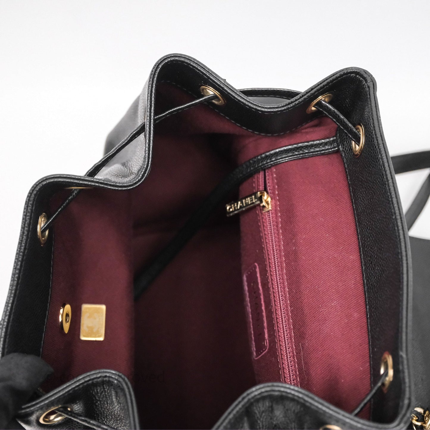 Chanel Quilted Business Affinity Backpack Black Caviar Gold Hardware