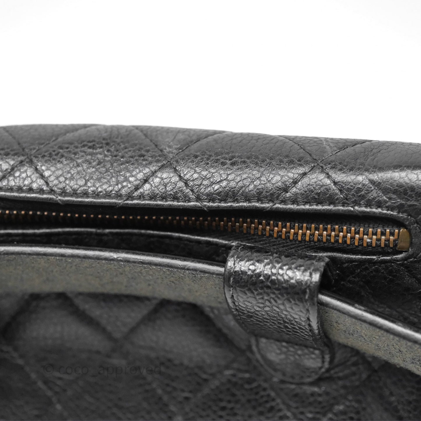 Chanel Vintage Belt Bag Black Caviar 24K Gold Hardware