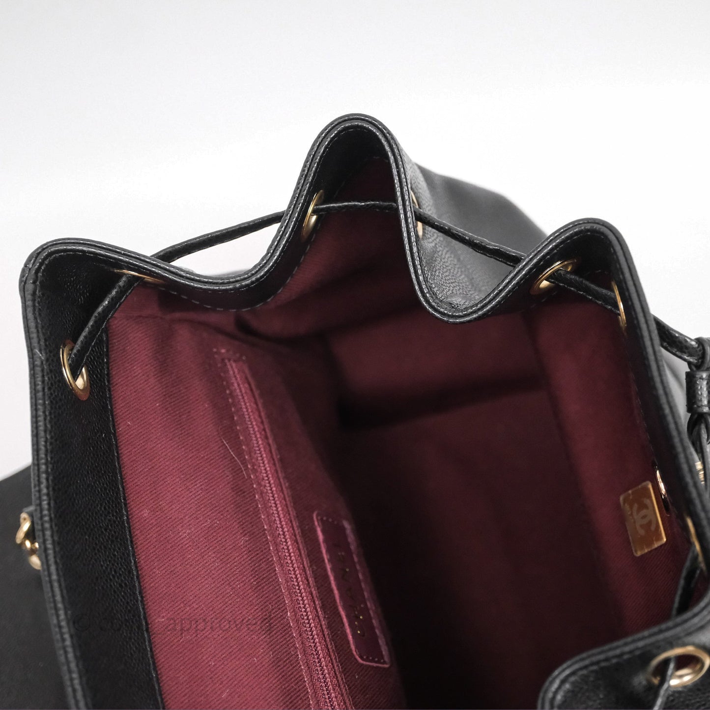 Chanel Quilted Business Affinity Backpack Black Caviar Gold Hardware