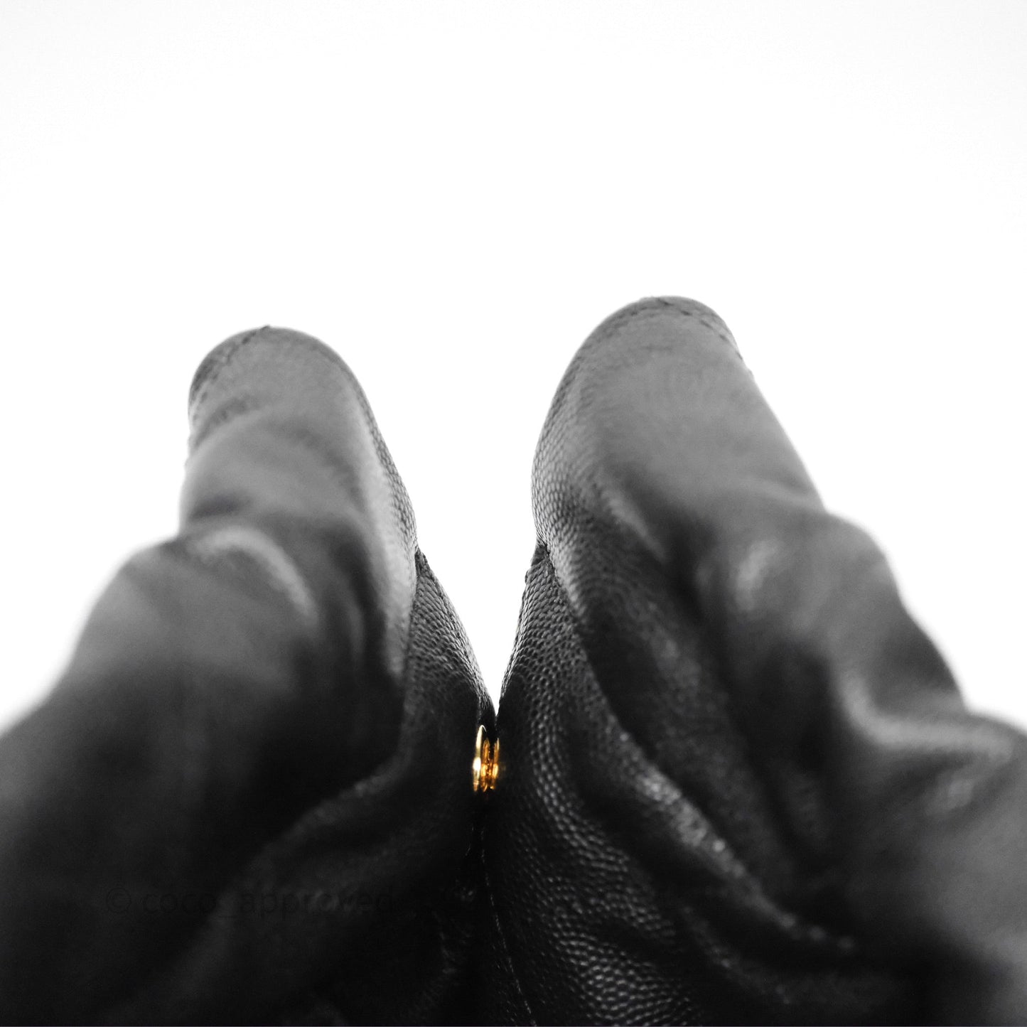 Chanel 22 Small Black Shiny Caviar Aged Gold Hardware