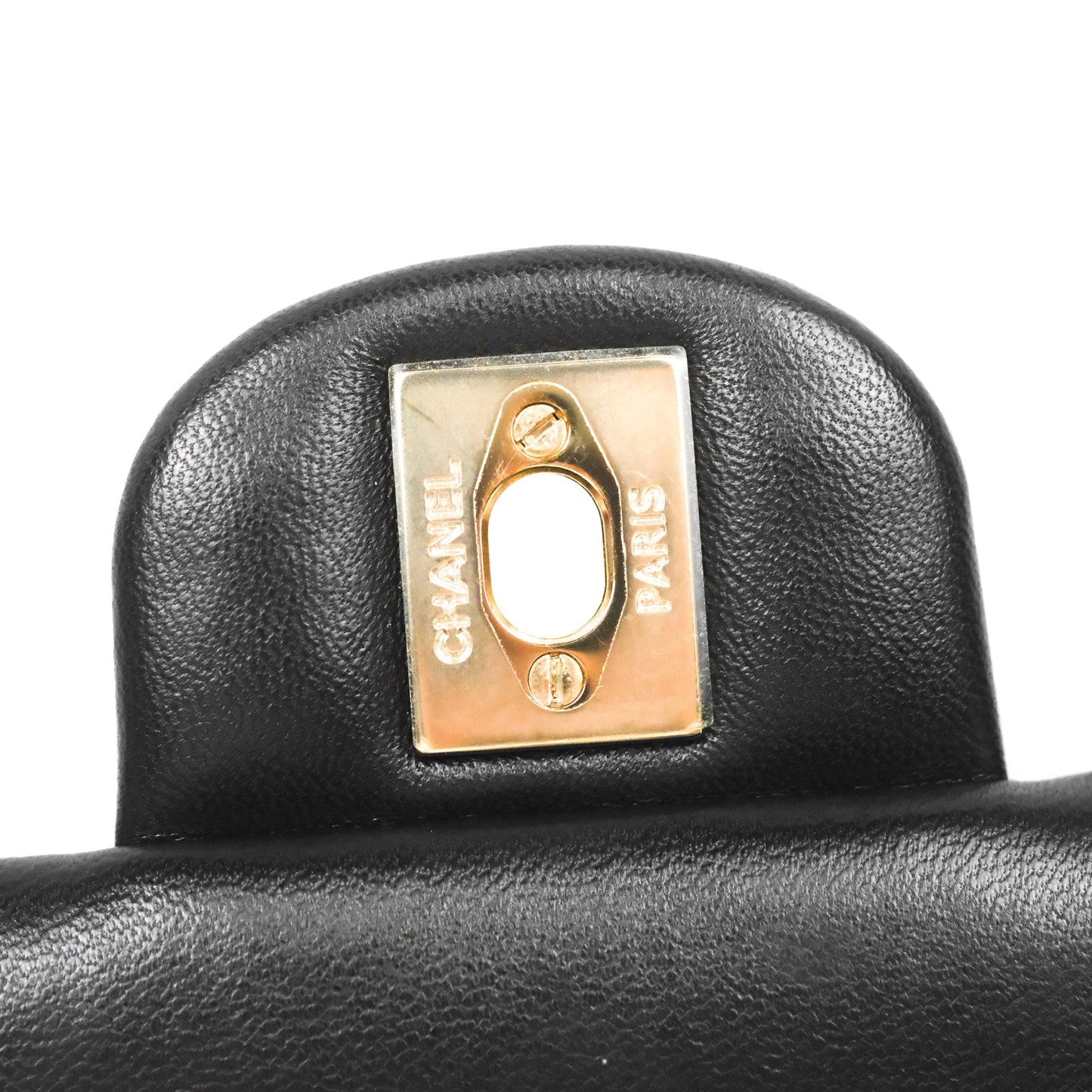 Chanel Quilted Mini Rectangular Flap Black Lambskin Gold Hardware