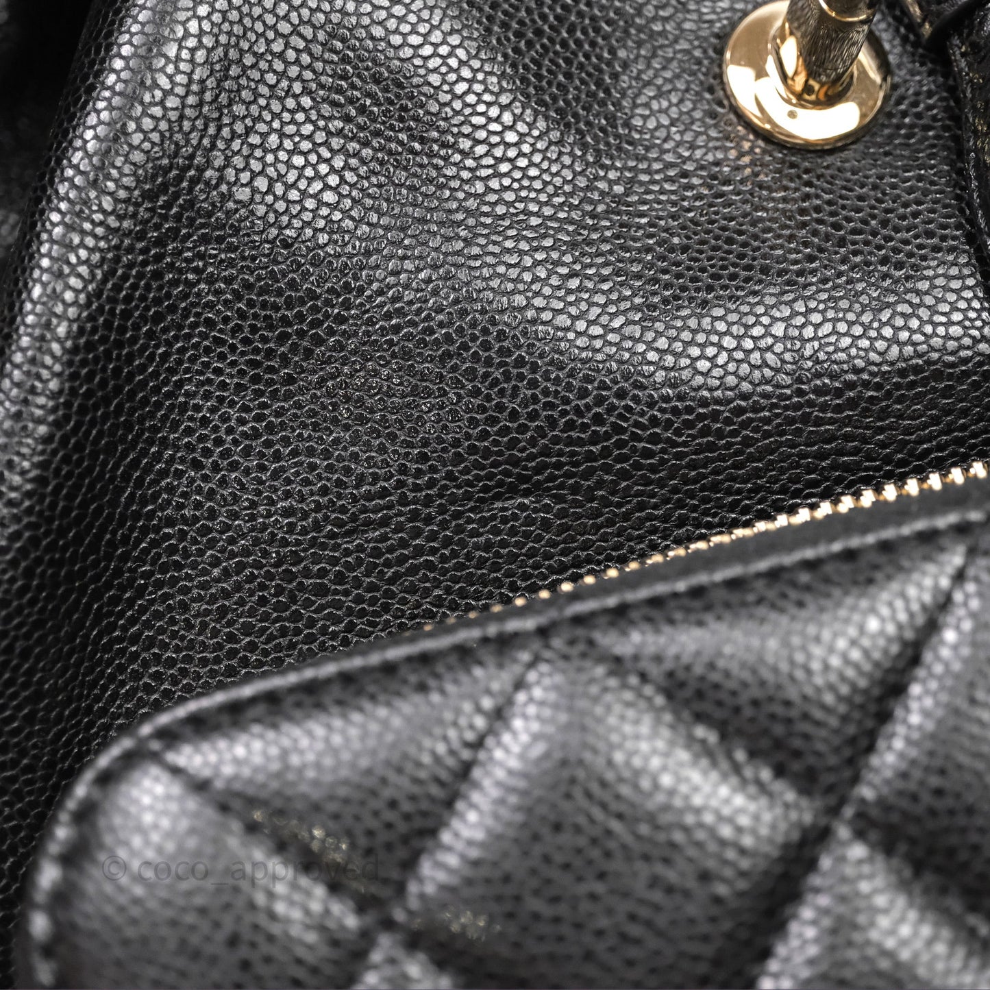 Chanel Quilted Business Affinity Backpack Black Caviar Gold Hardware