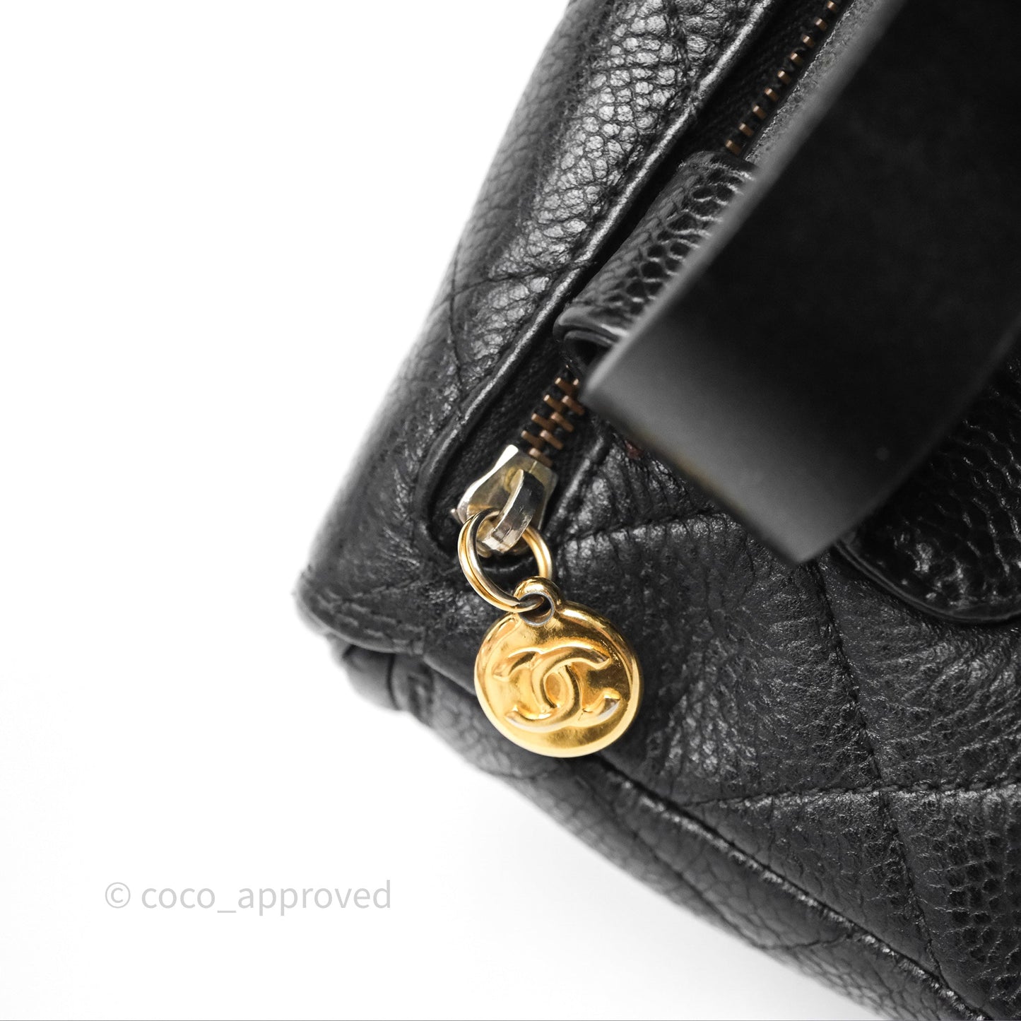 Chanel Vintage Belt Bag Black Caviar 24K Gold Hardware