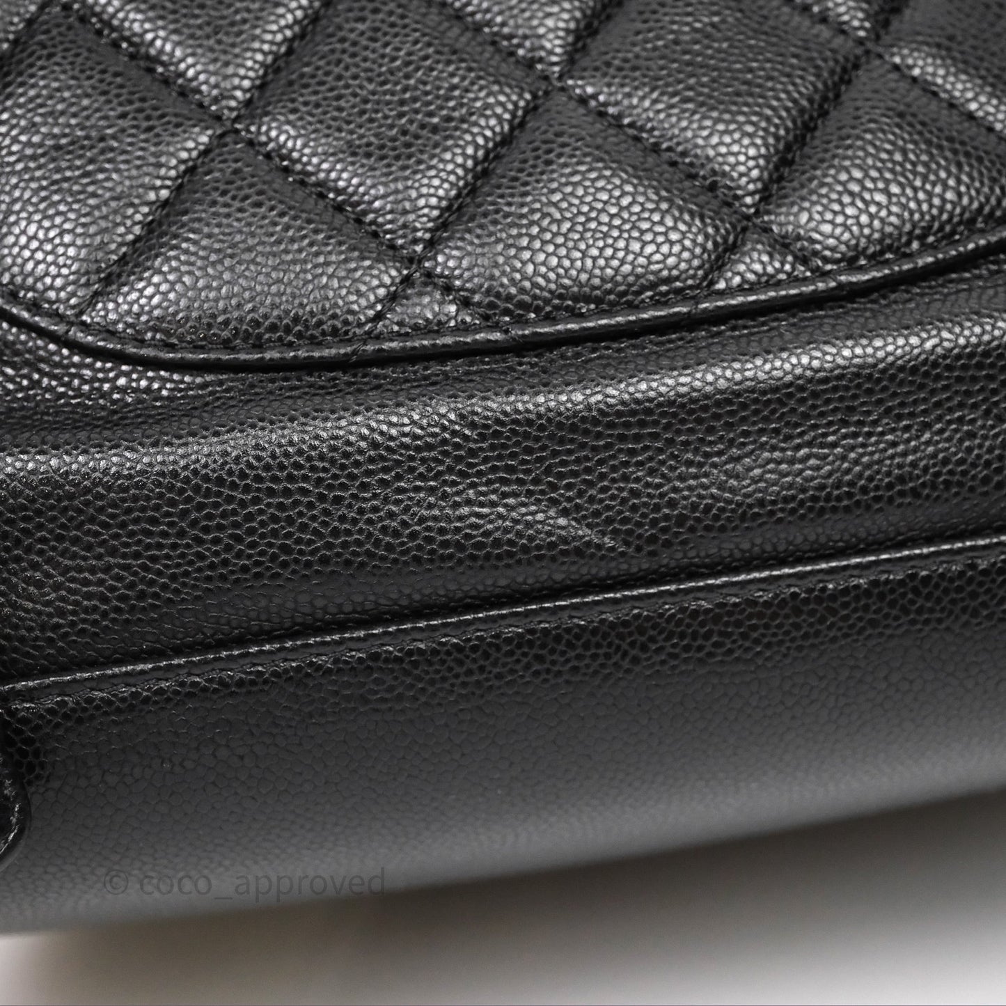 Chanel Quilted Business Affinity Backpack Black Caviar Gold Hardware