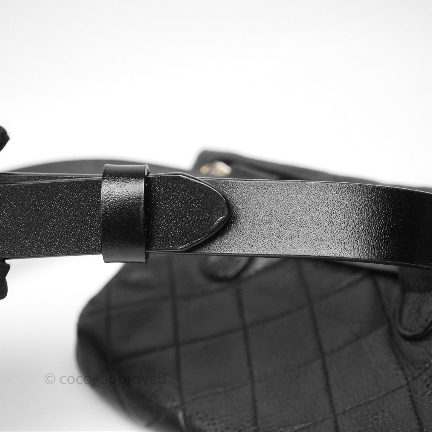 Chanel Vintage Belt Bag Black Caviar 24K Gold Hardware