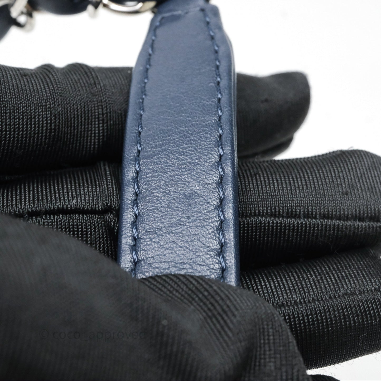 Chanel Medium Quilted Coco Handle Flap Denim Silver Hardware
