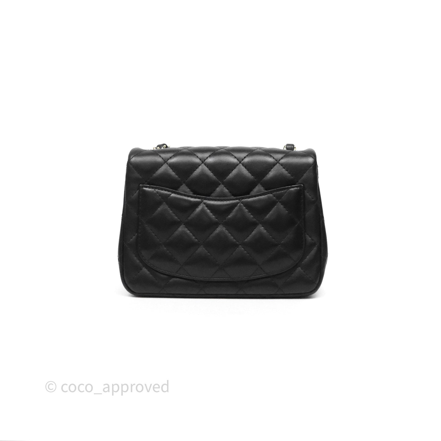 Chanel Mini Square Black Lambskin Gold Hardware