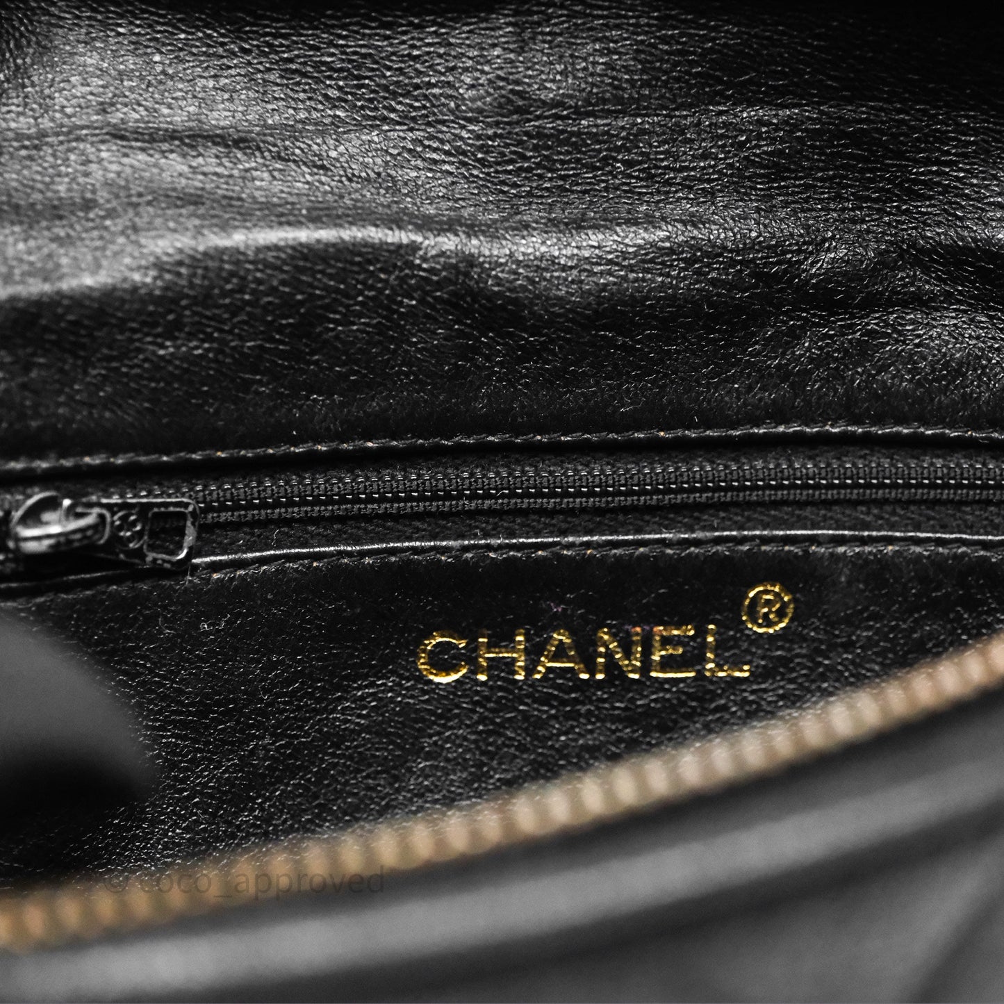 Chanel Vintage Belt Bag Black Caviar 24K Gold Hardware