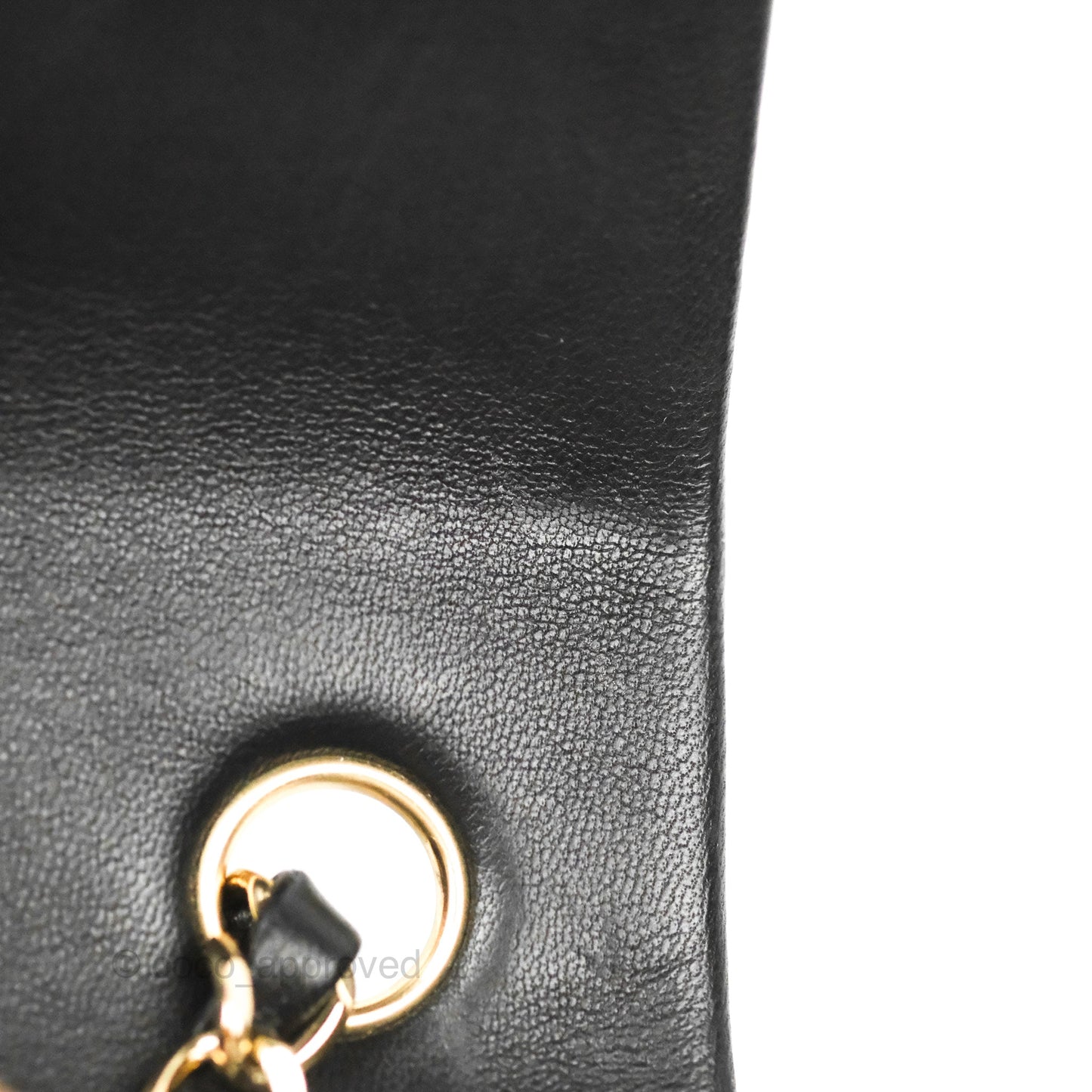 Chanel Quilted Mini Rectangular Flap Black Lambskin Gold Hardware