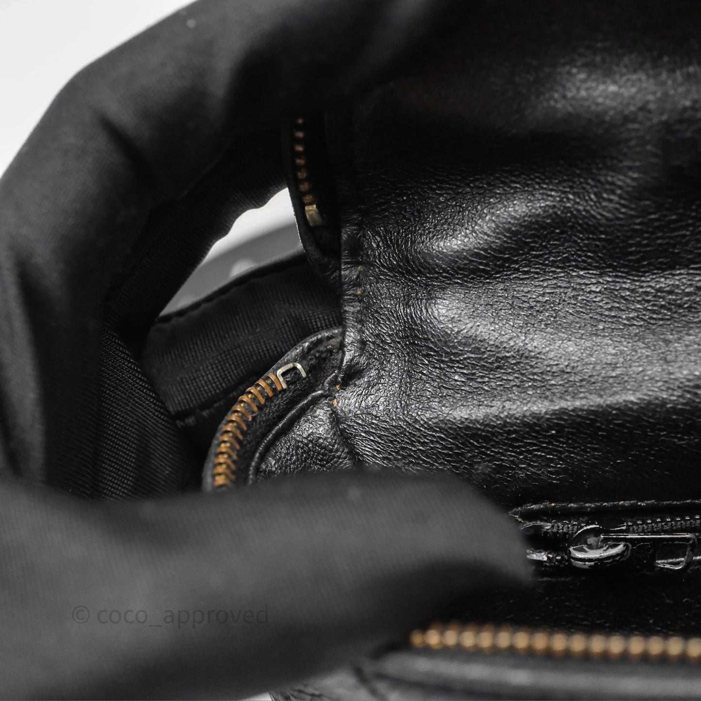 Chanel Vintage Belt Bag Black Caviar 24K Gold Hardware