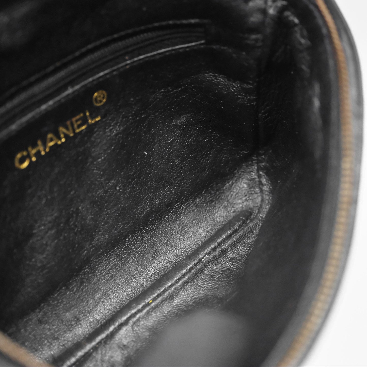 Chanel Vintage Belt Bag Black Caviar 24K Gold Hardware