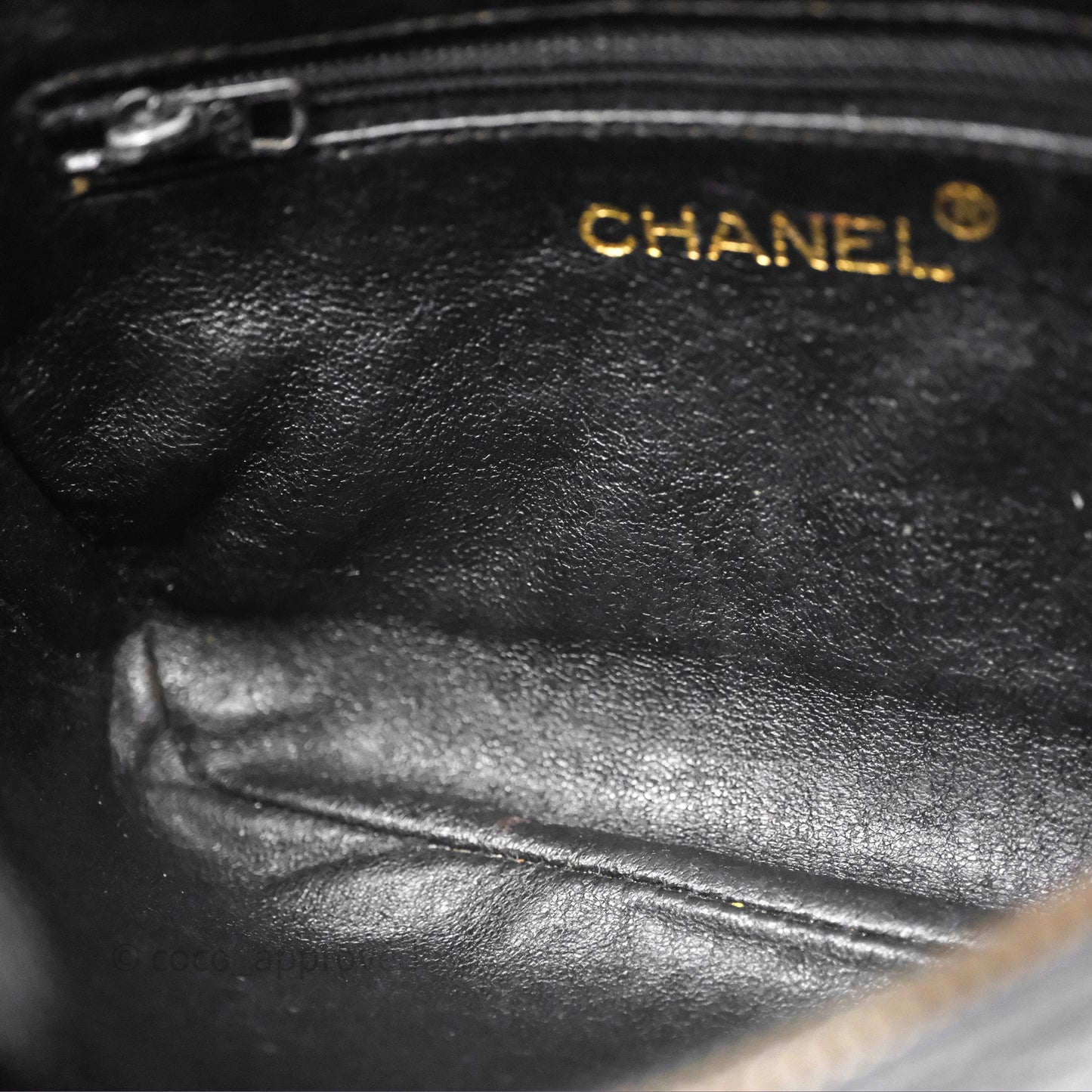 Chanel Vintage Belt Bag Black Caviar 24K Gold Hardware