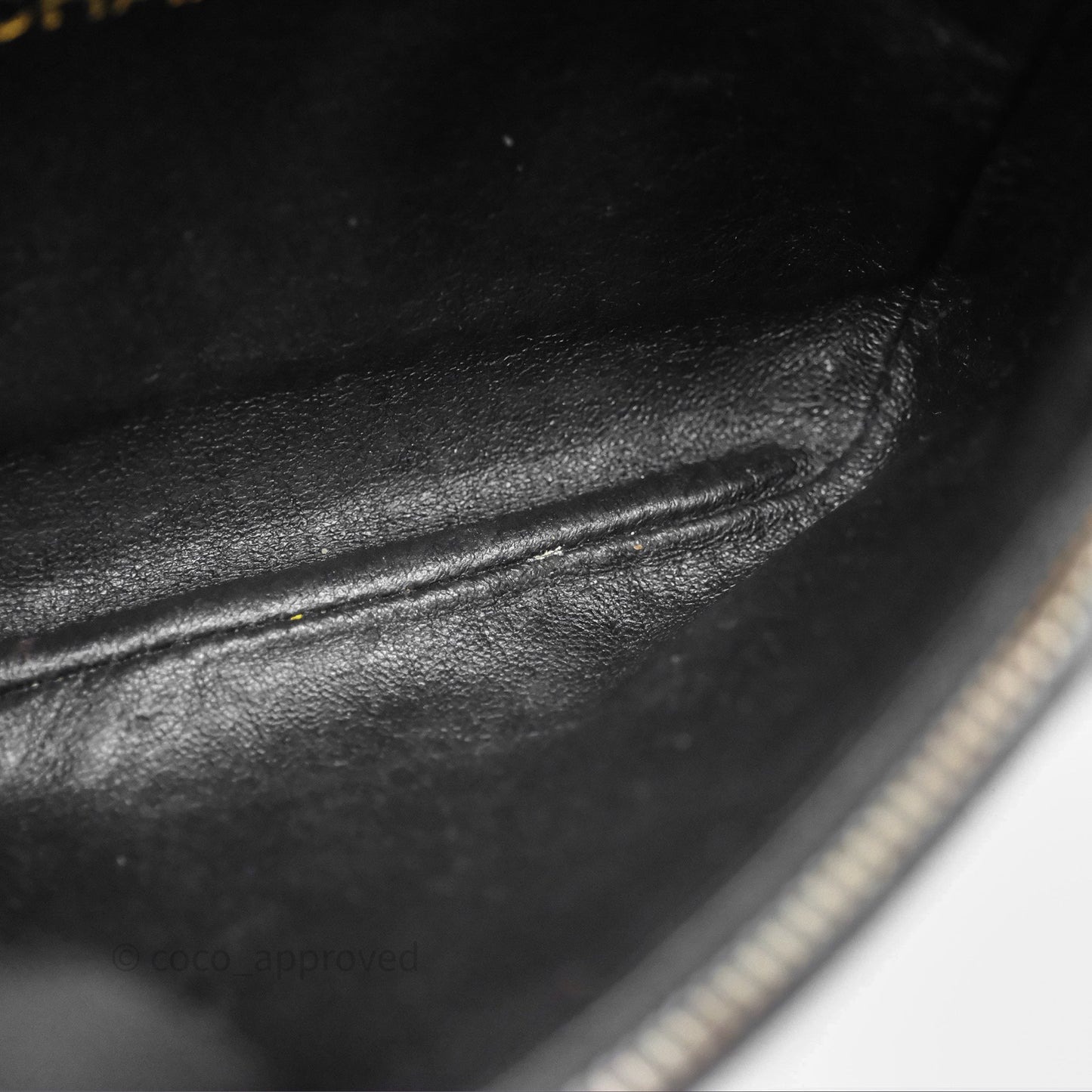 Chanel Vintage Belt Bag Black Caviar 24K Gold Hardware