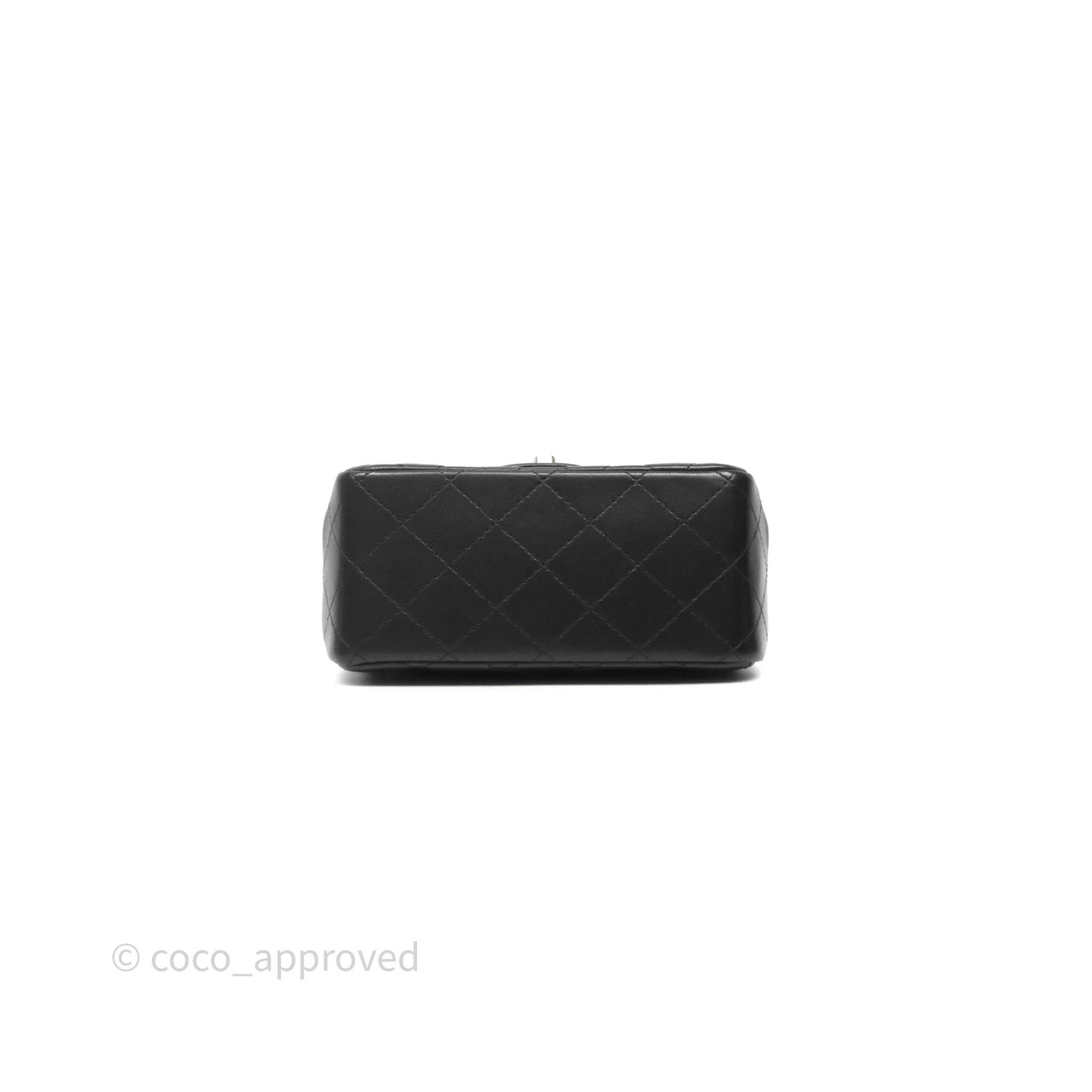 Chanel Mini Square Black Lambskin Gold Hardware