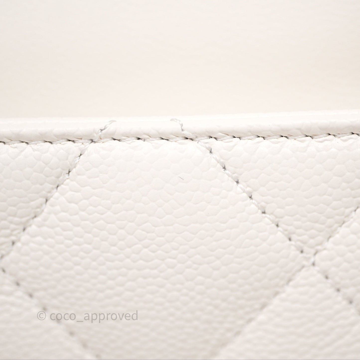 Chanel Mini Flap Bag Heart Adjustable Chain White Caviar Aged Gold Hardware