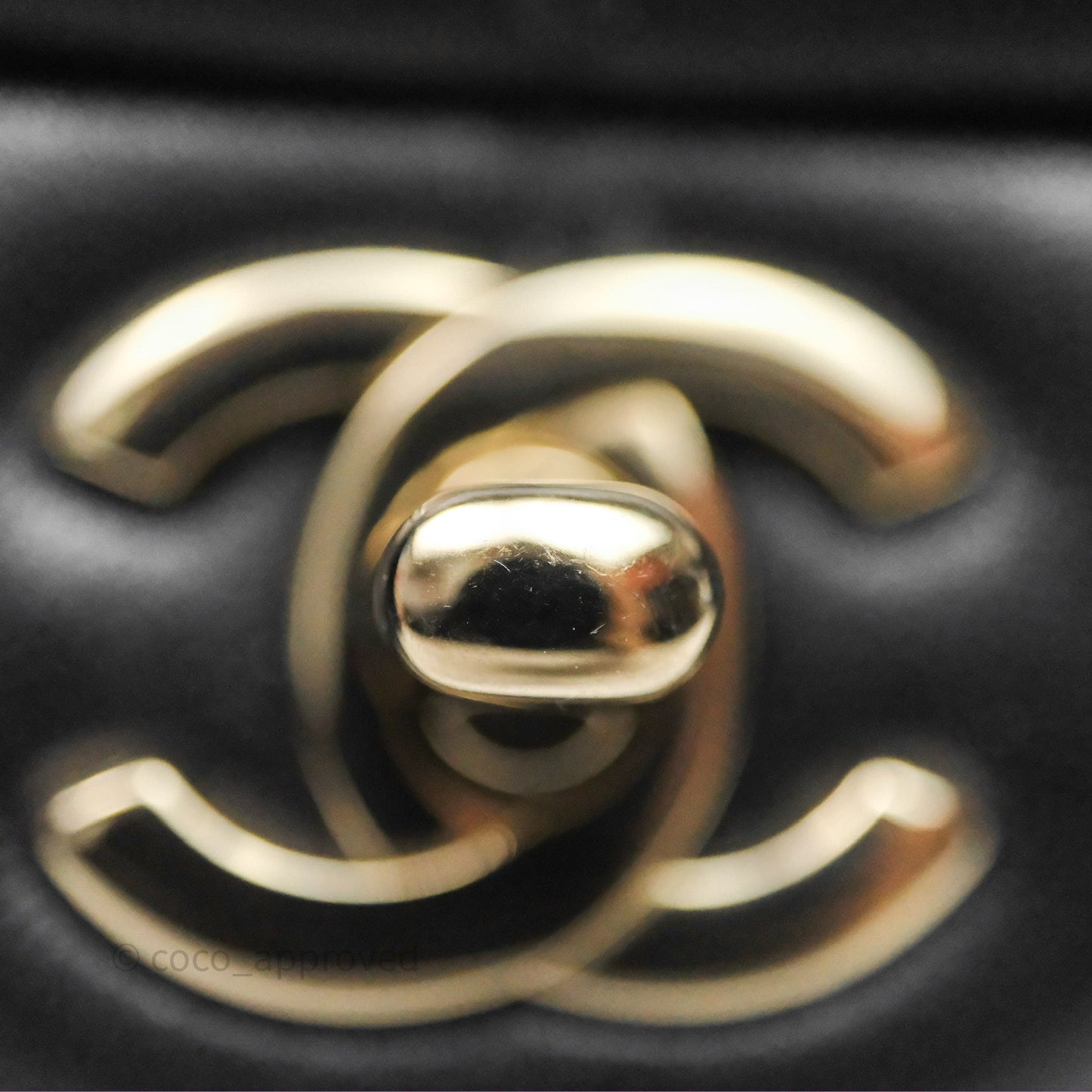 Chanel Mini Square Black Lambskin Gold Hardware