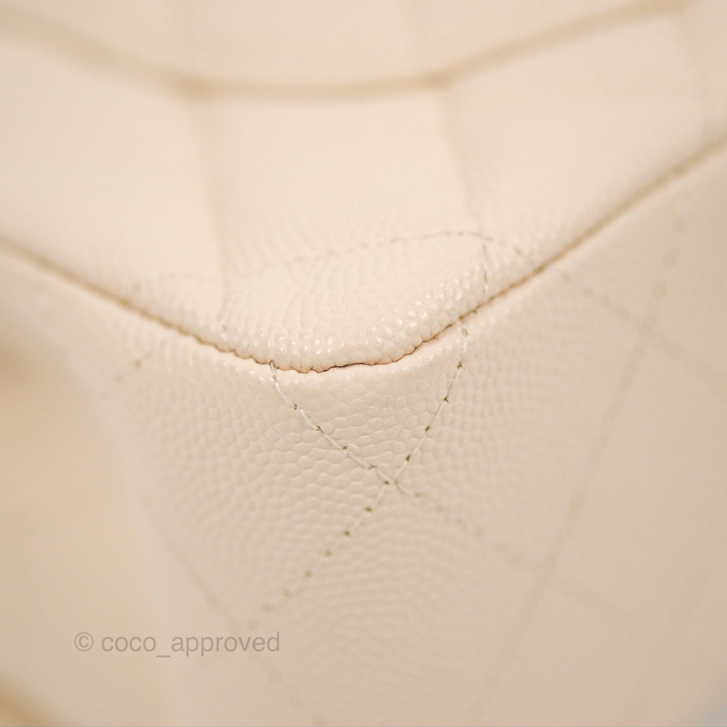 Chanel Small Classic Quilted Flap Light Ivory Beige Caviar Gold Hardware 20C