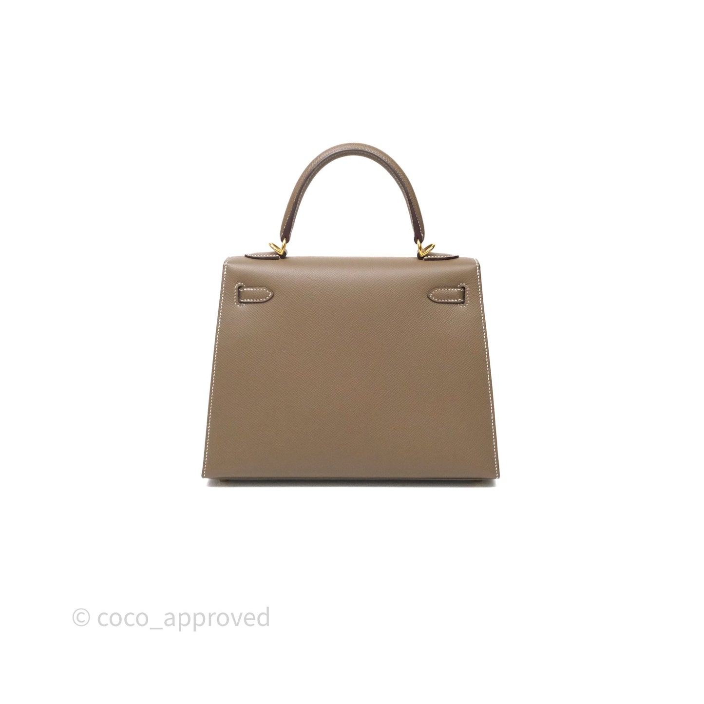 Hermes Kelly 25 Etoupe 18 Epsom Gold Hardware