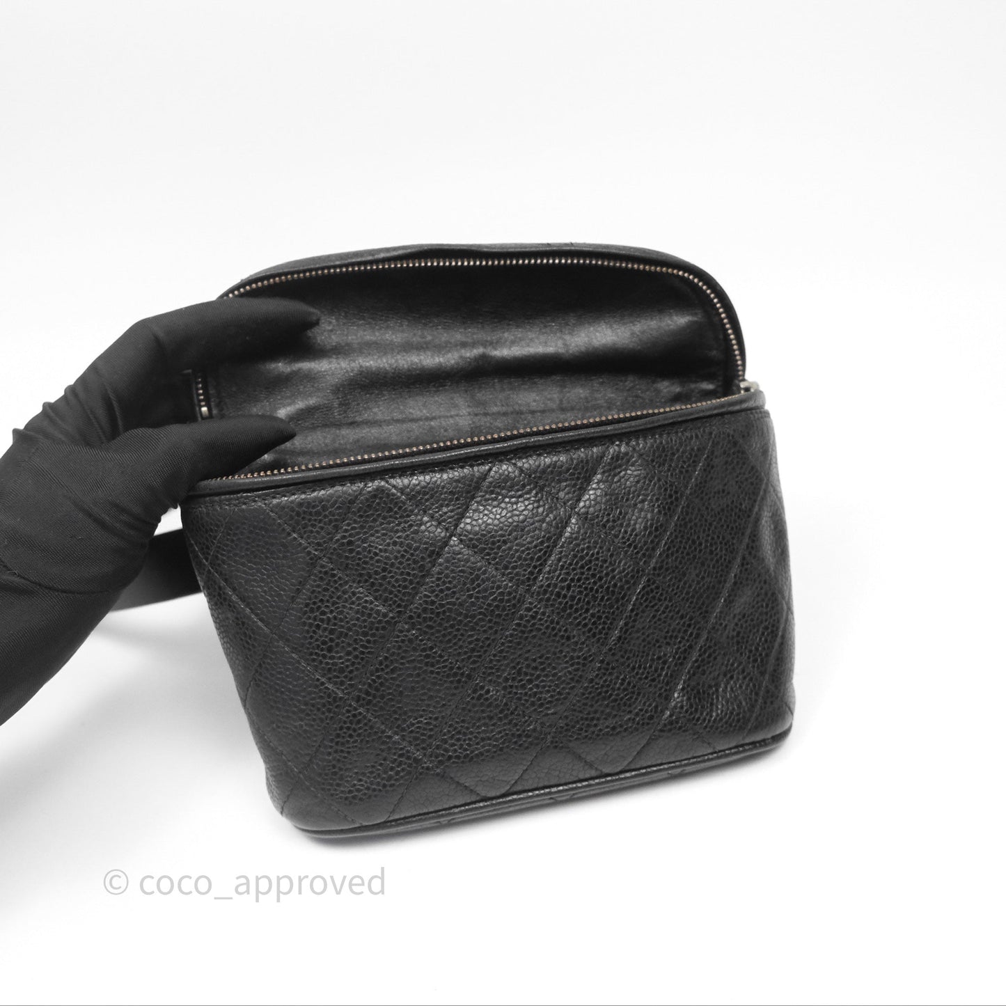 Chanel Vintage Belt Bag Black Caviar 24K Gold Hardware