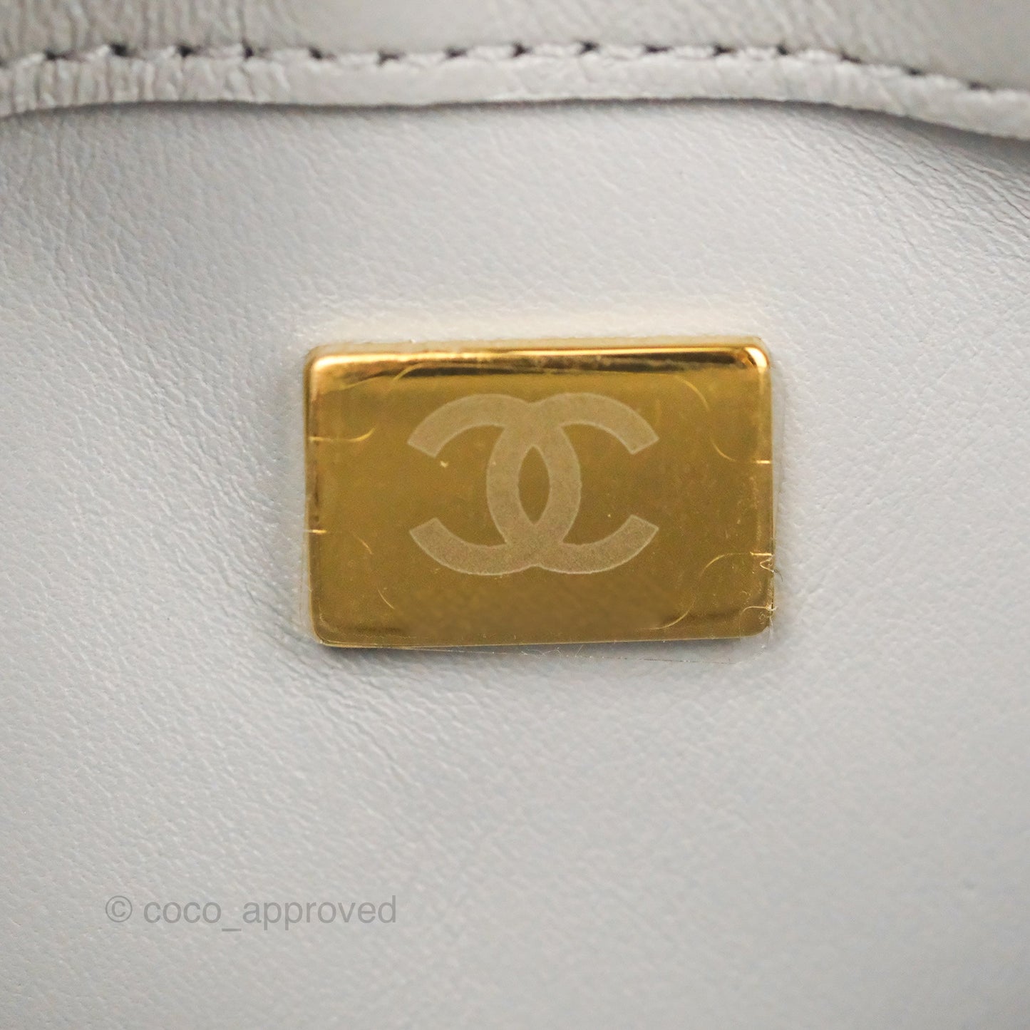 Chanel Quilted Small Color Match Flap Grey Lambskin Gold Hardware