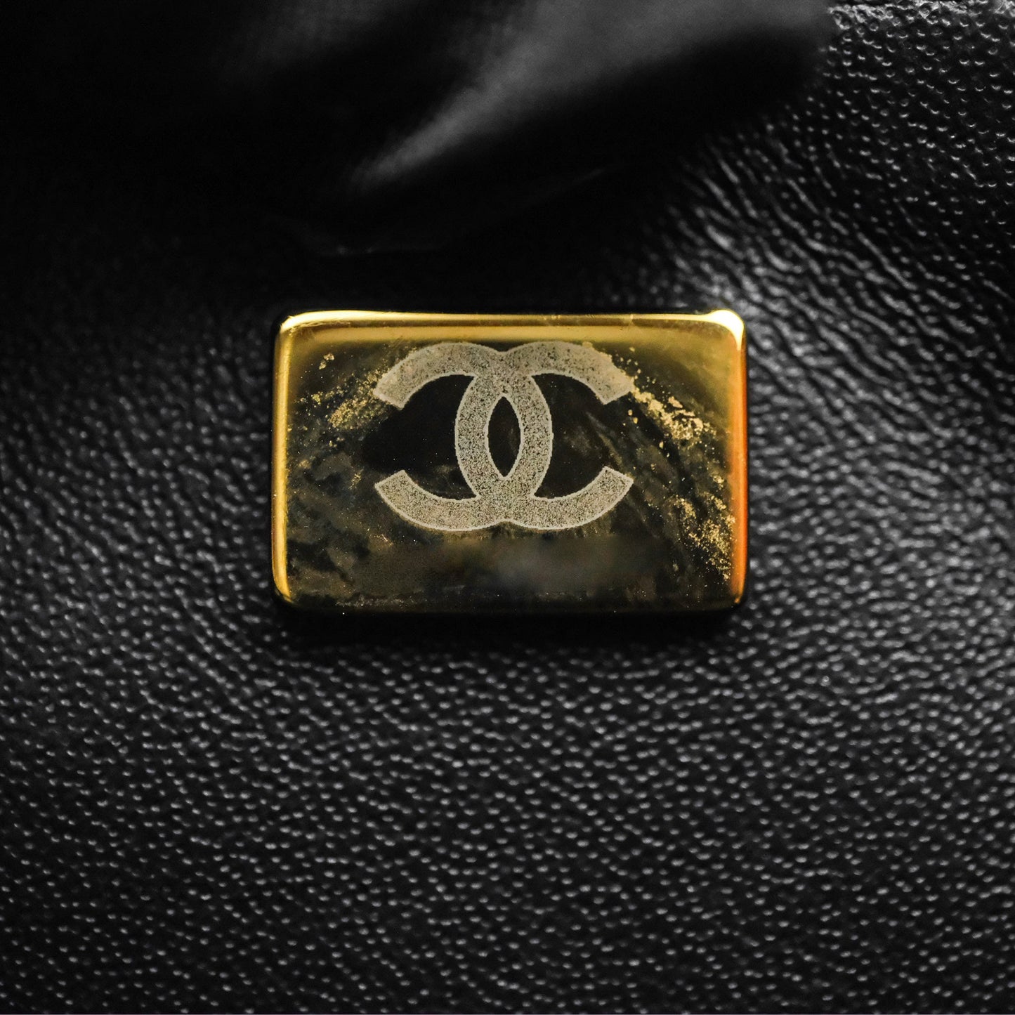 Chanel Mini Square Black Lambskin Gold Hardware