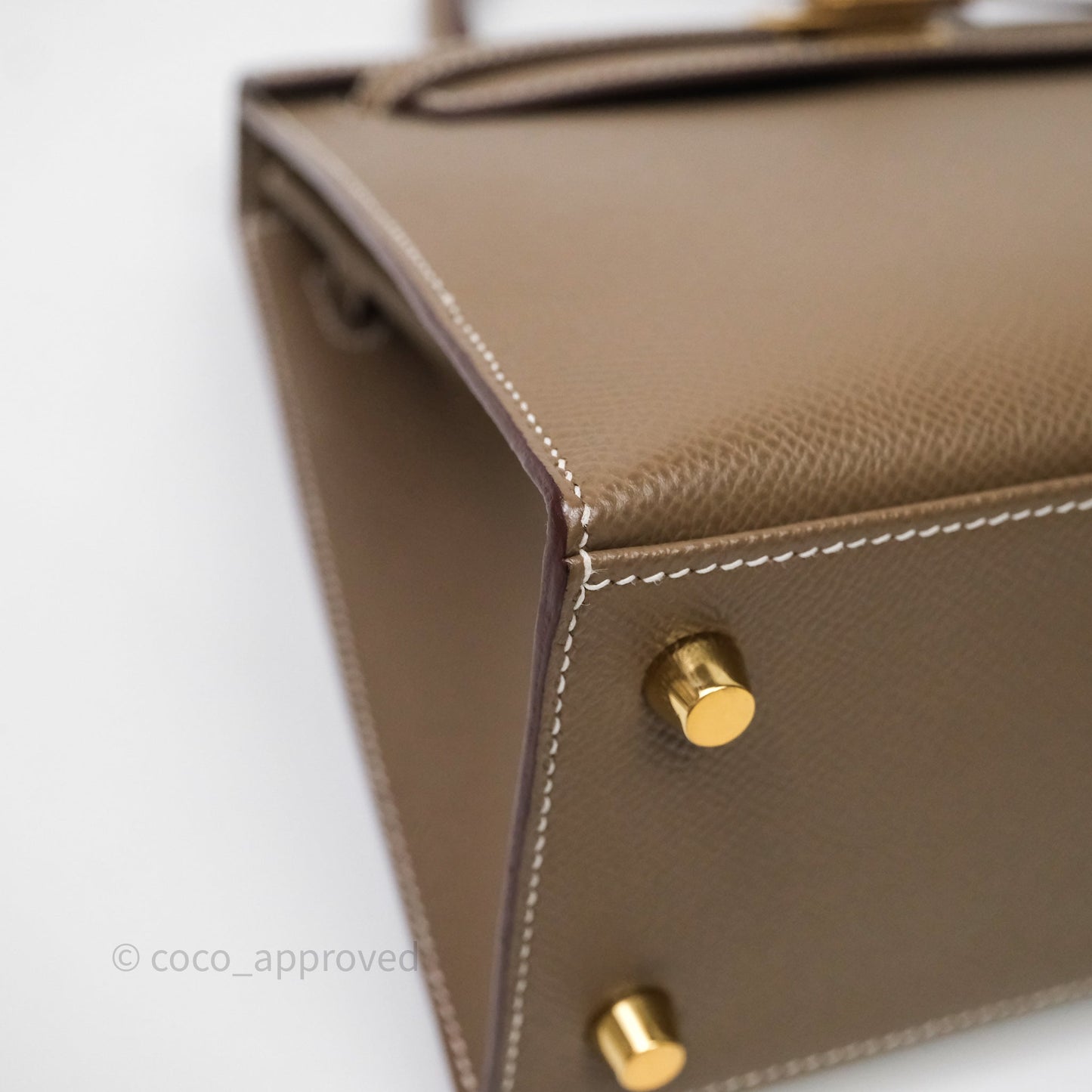 Hermes Kelly 25 Etoupe 18 Epsom Gold Hardware