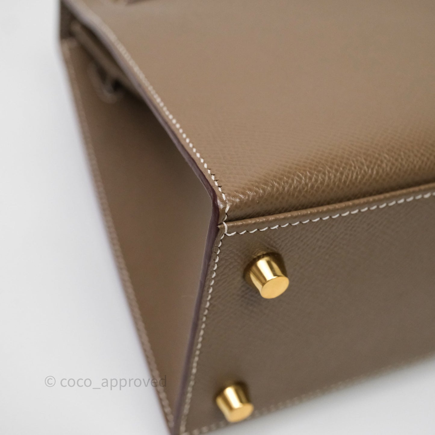 Hermes Kelly 25 Etoupe 18 Epsom Gold Hardware
