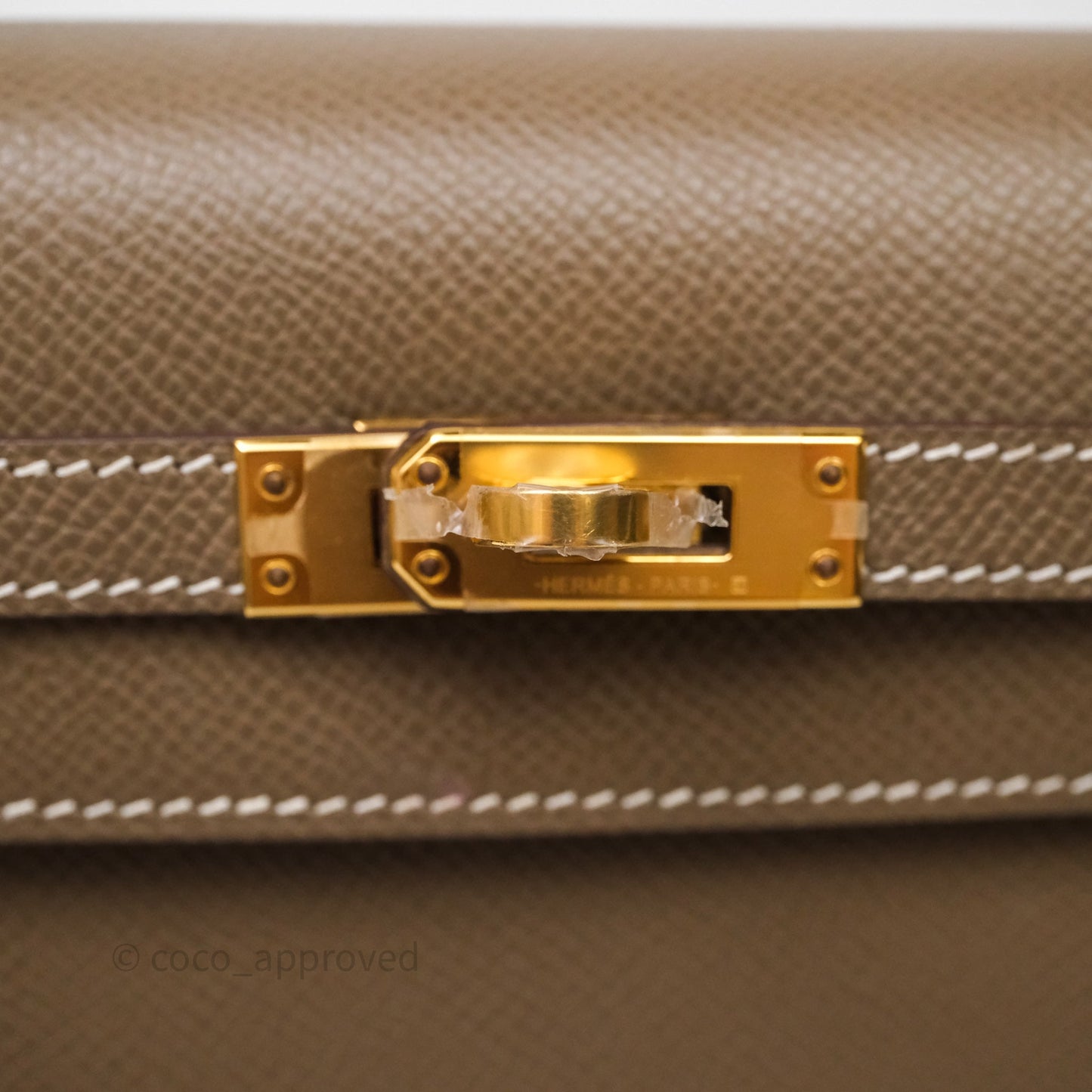 Hermes Kelly 25 Etoupe 18 Epsom Gold Hardware