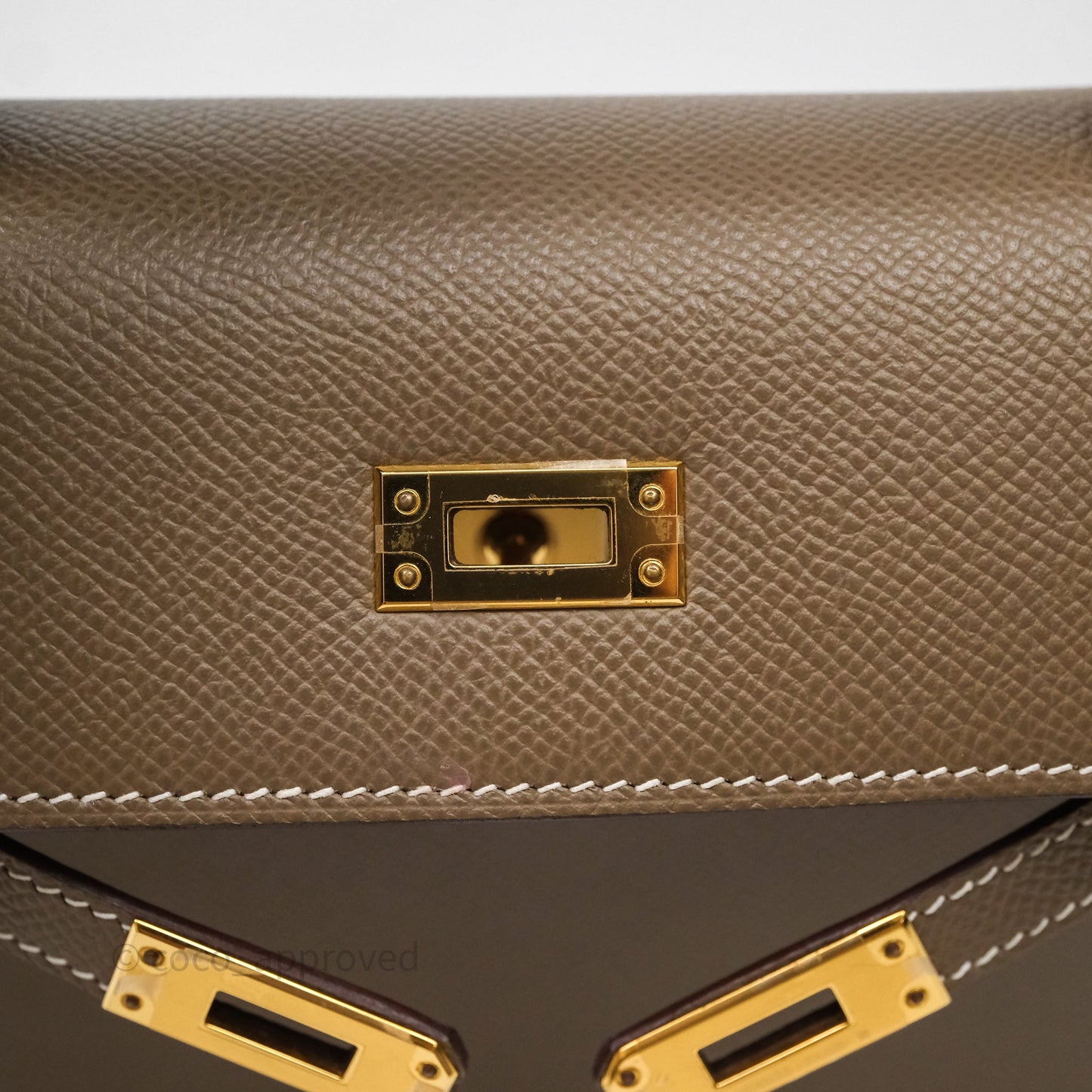 Hermes Kelly 25 Etoupe 18 Epsom Gold Hardware