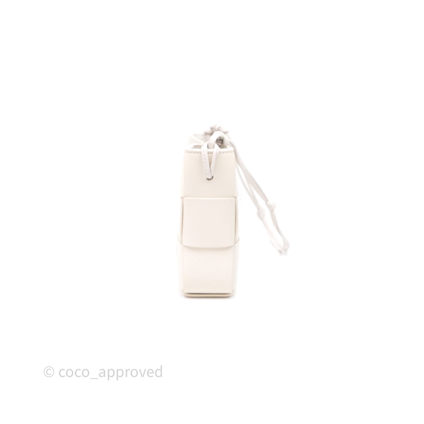 Bottega Veneta Shoulder Bag White Intrecciato Lambskin