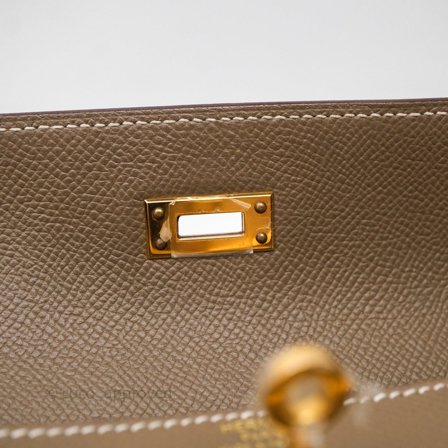 Hermes Kelly 25 Etoupe 18 Epsom Gold Hardware