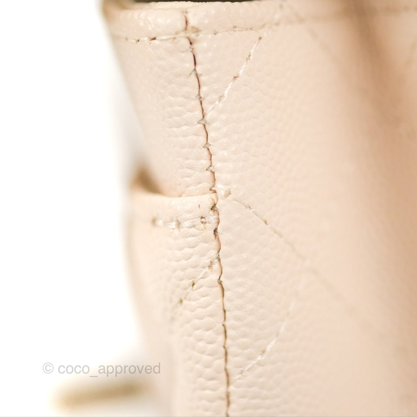 Chanel Small Classic Quilted Flap Light Ivory Beige Caviar Gold Hardware 20C