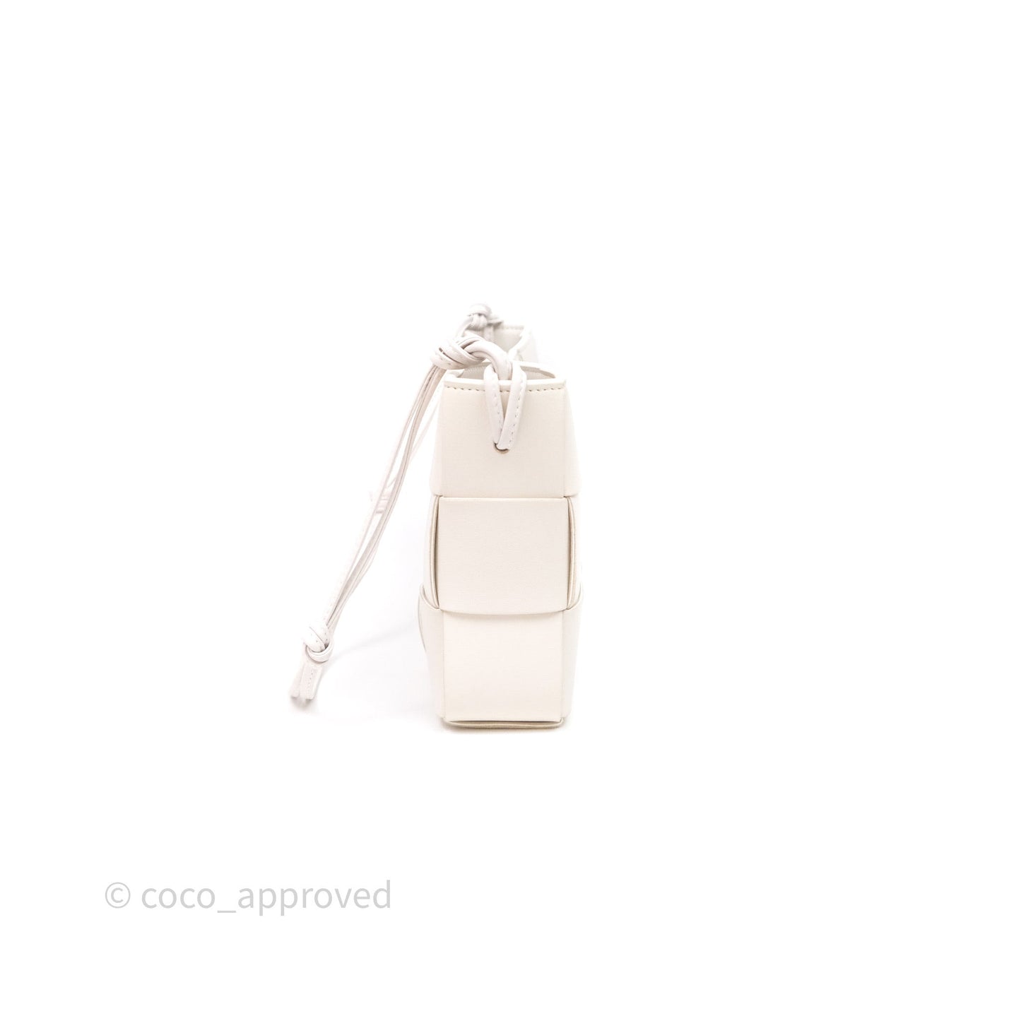 Bottega Veneta Shoulder Bag White Intrecciato Lambskin