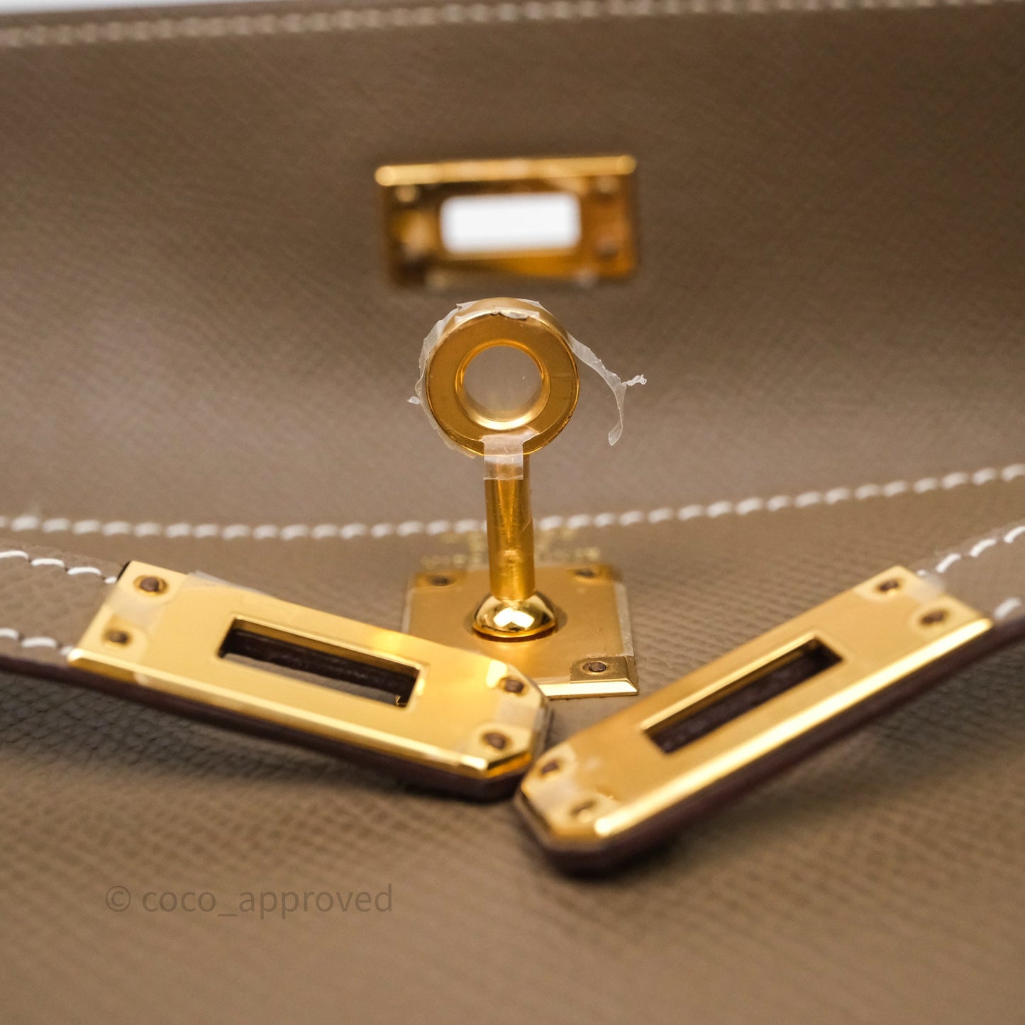 Hermes Kelly 25 Etoupe 18 Epsom Gold Hardware