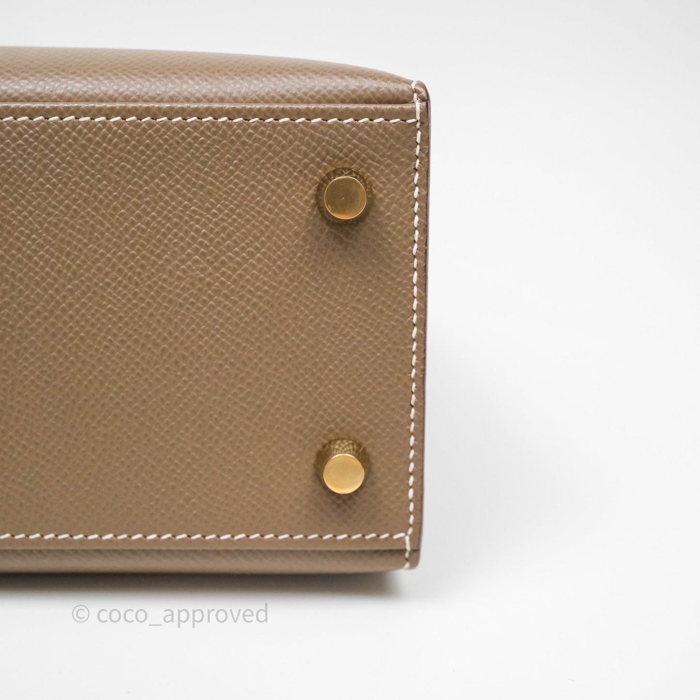 Hermes Kelly 25 Etoupe 18 Epsom Gold Hardware