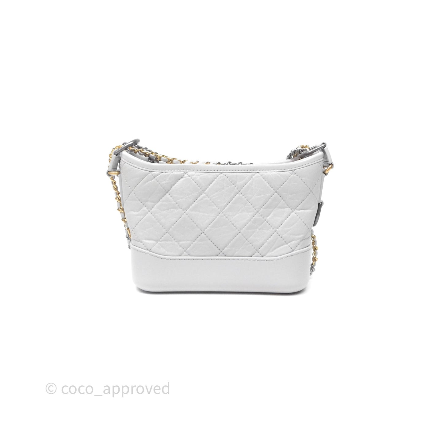 Chanel Small Gabrielle Hobo Quilted Grey Aged Calfskin