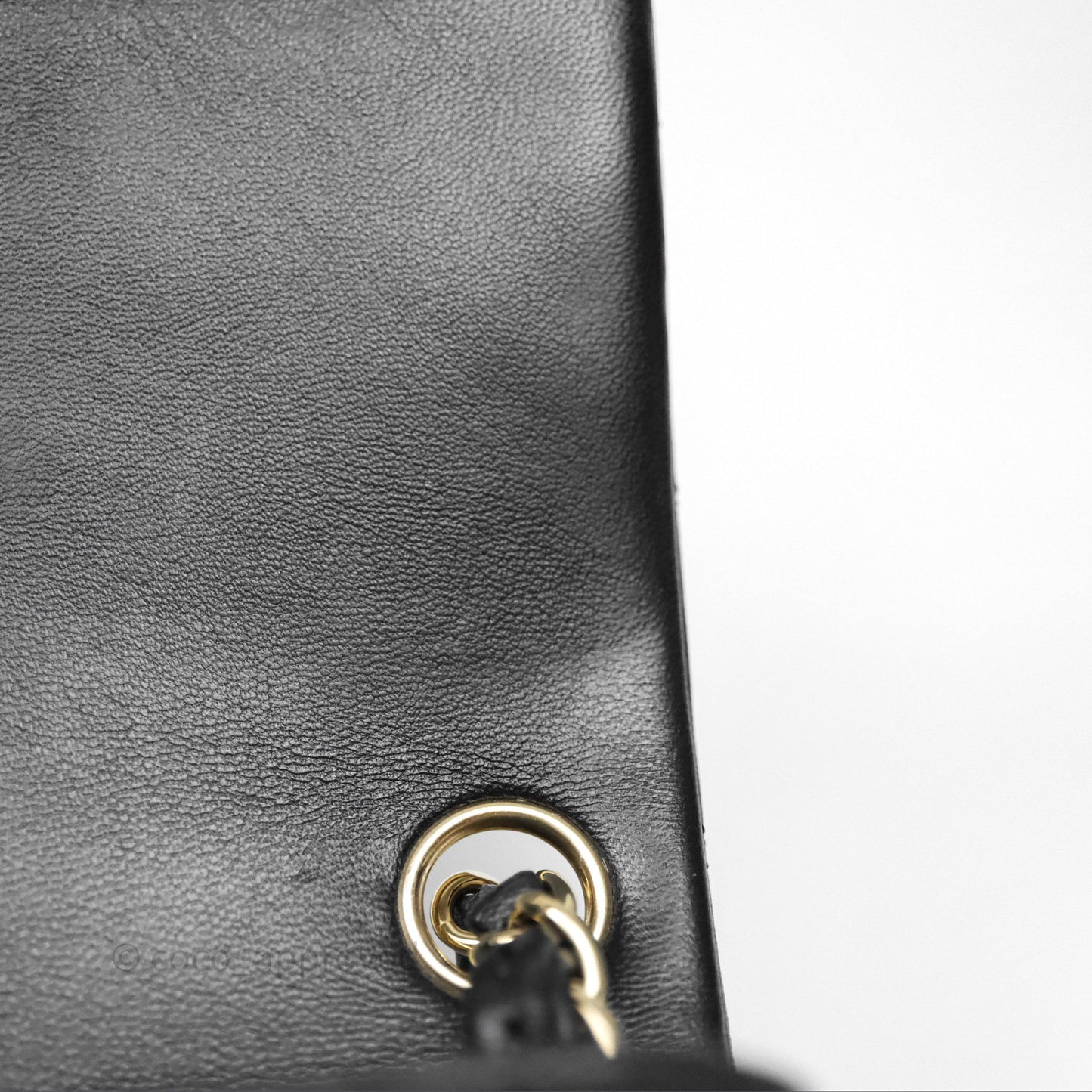 Chanel Mini Square Black Lambskin Gold Hardware
